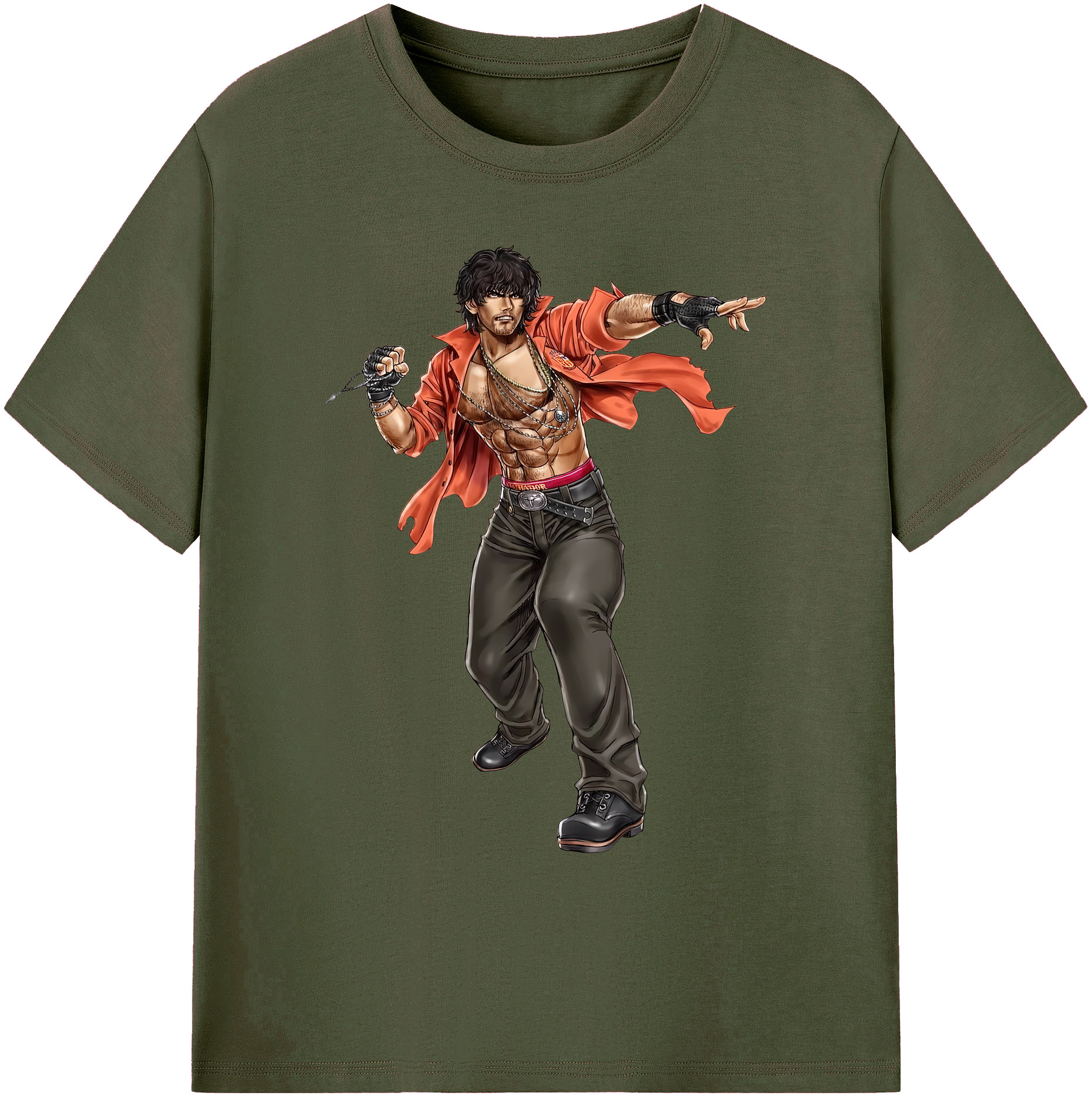 （画像用） 北斗の拳 Fist of the North Star 綿100％ メンズ半袖Tシャツ｜肌触りやわらか＆通気性